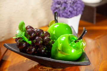 Arte en cristal Soplado, Manzanas y Uvas