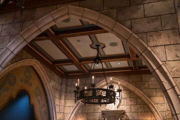 vintage castle featuring classic  chandelier