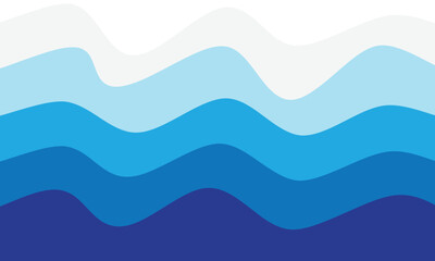 abdtract oshan waves layered vector background illustration and sea beach vector illustration.