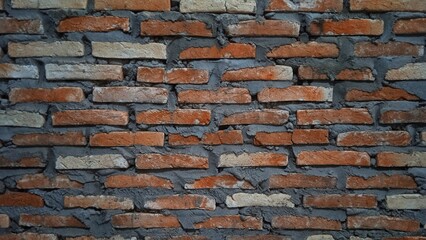 Background texture of red bricks for construction