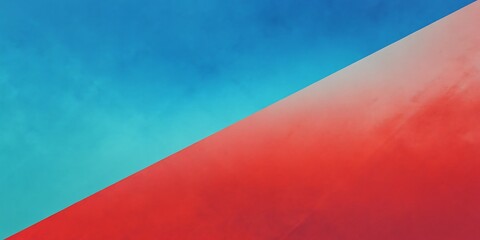 Abstract Teal and Red Diagonal Split Background Texture