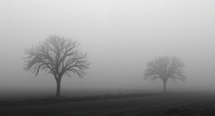 Crescent moon shining through a gap in the dark clouds on a clear night sky in a tranquil scene