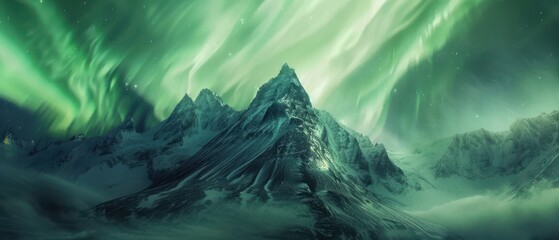 Captivating Auroras Over Enchanted Mountains