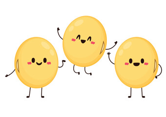 Soybean vector. Soybean character design.