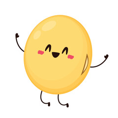 Obraz premium Soybean vector. Soybean character design.