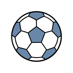 Fototapeta premium Minimal silhouette of classic soccer ball design