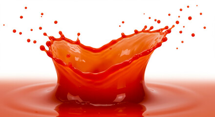 Tomato juice splash.AI generated