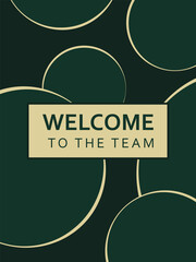 Welcome to the team card, banner 