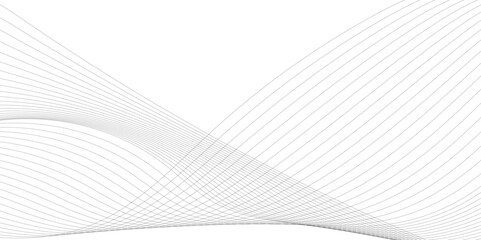 Technology and business wave lines on transparent background. Vector curve wave line seamless pattern. Gray curved line for banner design and frequency sound wave line. Future technology concept.

