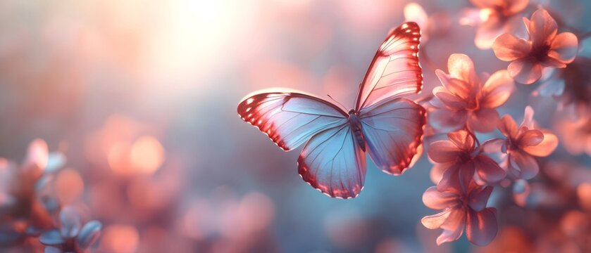 Butterfly flowers bloom in the garden, their uniquely shaped petals resembling fluttering butterflies