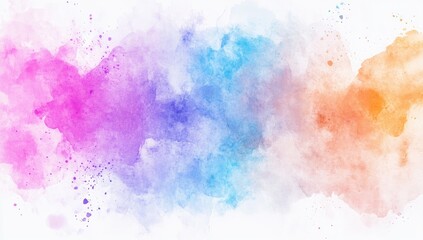 Fototapeta premium Abstract watercolor wash with vibrant, blended colors