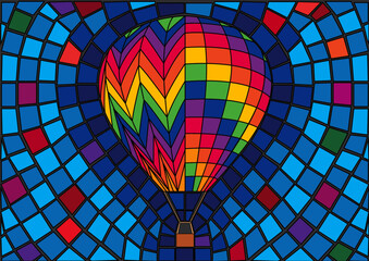 Balloon design glass stained moses illustration vector