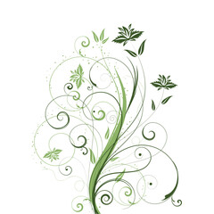 green flower flowrer vector illustration