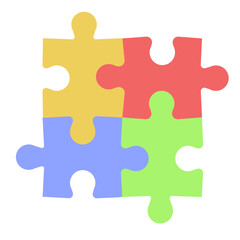 Obraz premium パズルのピースのイラスト