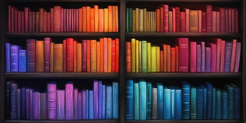 Colorful Bookshelf