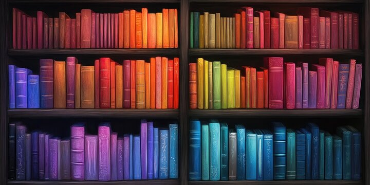Colorful Bookshelf