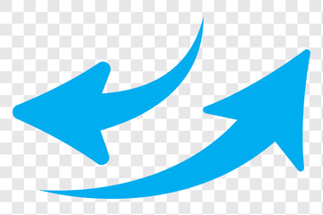 Sharp curved arrow icon. Black rounded arrow. Direction pointer pointing up