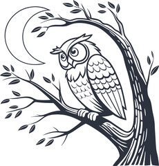 Black and white eagle vector illustration, a majestic wild bird with spread wings flying through nature, perfect for a striking logo or animal-themed art