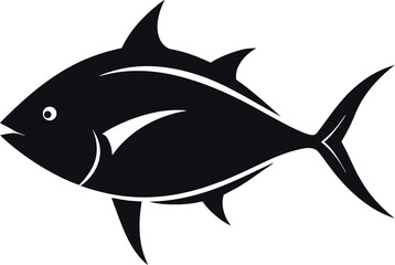 Obraz premium tuna fish silhouette icon on white background