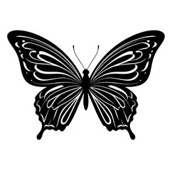Elegant Butterfly Silhouette A Stylish Vector Illustration of Nature's Beauty For Creative Projects and Designs