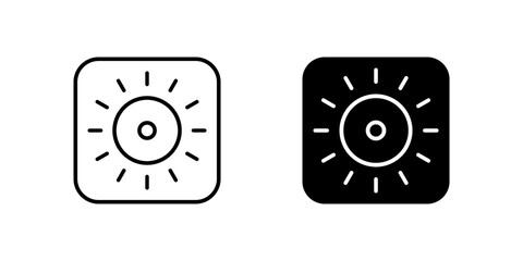 Modern downlight lamp icon set for interior lighting, fixtures, and illumination. Ideal for home decor, architecture, and energy themes.