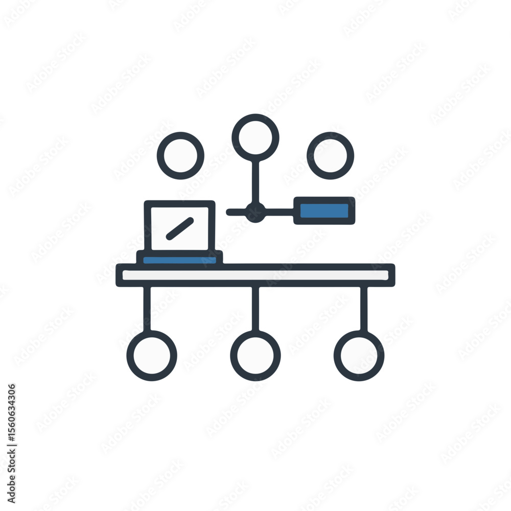 Aufkleber network connection diagram showing data flow between devices.