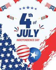 4th of July Independence Day celebration template