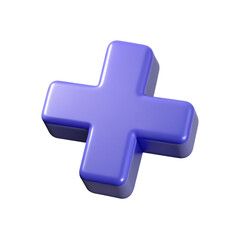 Obraz premium Vibrant 3D Plus Sign: Modern Symbol for Addition, Create, or Positivity