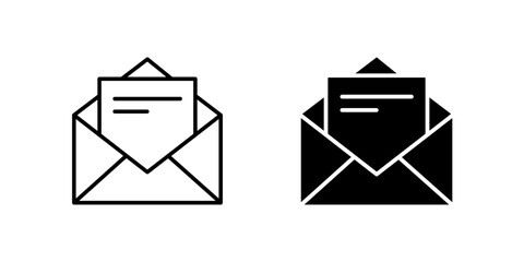 Sleek email icon set design perfect for enhancing email applications and websites.
