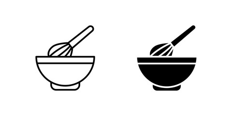 Versatile mixing bowl icon set perfect for culinary apps, recipes, and kitchenware sites.