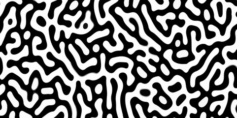 binary code background, Turing background design. Monochrome Turing reaction abstract Linear Design Showcasing Turing Reaction Diffusion Patterns and Organic Shapes line art endless wallpaper.	