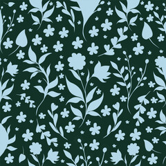 Playful Floral Pattern with Wild Garden