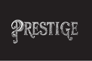 Elegant gold Prestige logo design ornate lettering rich dark background luxurious brand identity premium feel classic