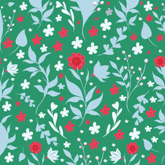 Flat Floral Illustration Pattern