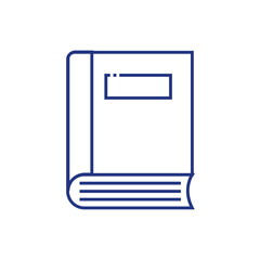 Line Book Icon for Learning and Education