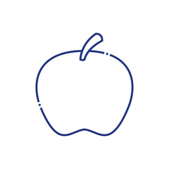 Fresh Red Apple Icon for Healthy Eating