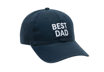 Best dad baseball cap isolated on white or transparent background. PNG, for father's day