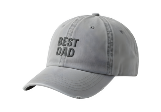 Best dad baseball cap isolated on white or transparent background. PNG, for father's day