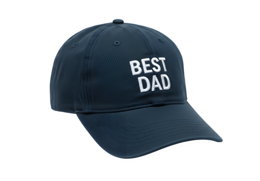 Best dad baseball cap isolated on white or transparent background. PNG, for father's day