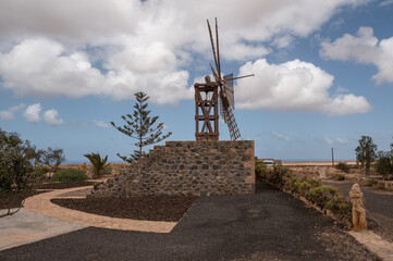 Fachada del Molino de Tebeto en Tindaya, Fuerteventura