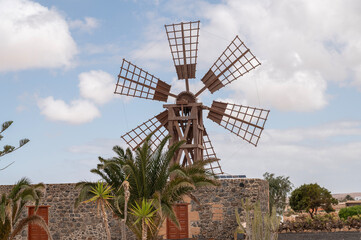 Fachada del Molino de Tebeto en Tindaya, Fuerteventura