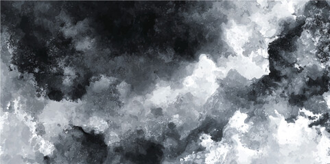 Heavy dark low clouds loom over a forest before a thunderstorm. sky with dark black, gray and white clouds with background texture