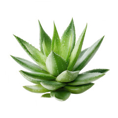 Fresh Aloe Vera Plant on White - Natural Skincare