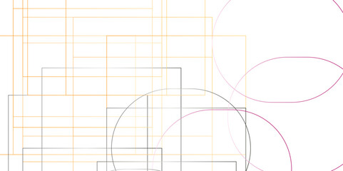 Abstract tech background. Futuristic technology interface.Technological wallpaper made with circles and lines.Geometric shapes with digital connection of lines vector futuristic digital landscape.