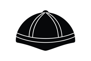 Silhouette art illustration of a traditional African kofia cap.eps