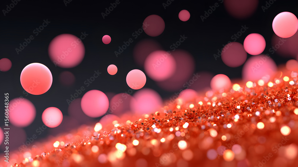 Wall mural abstract light three-dimensional luminous particles technology sense kv main visual background