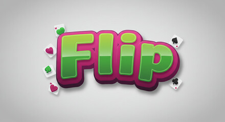 Flip A Dynamic and Engaging Card Game Title Design