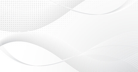Elegant Gray Abstract Wave Background with Subtle Dot Patterns, Modern Clean Design for Presentations, Posters, and Digital Media Projects with a Professional Look