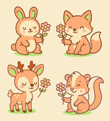 Cartoon Woodland Animals