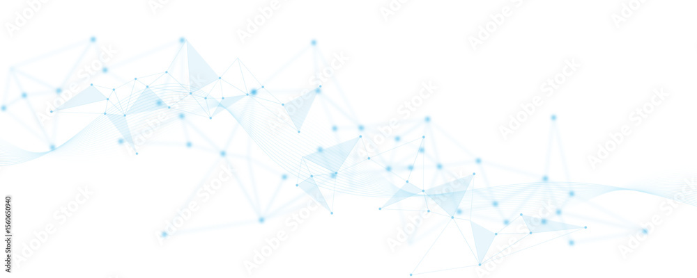 Fototapete abstract white blue digital technology futuristic communication high tech concept background. techno